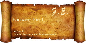 Farsang Emil névjegykártya